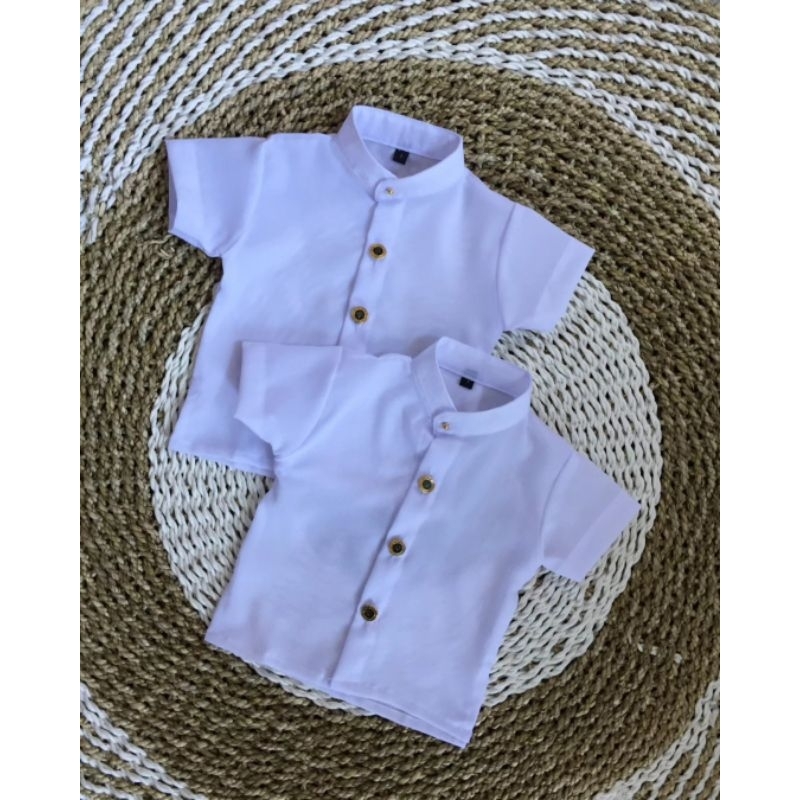safari baby bahan moscref, safari anak pakaian adat Bali safari 3bulan