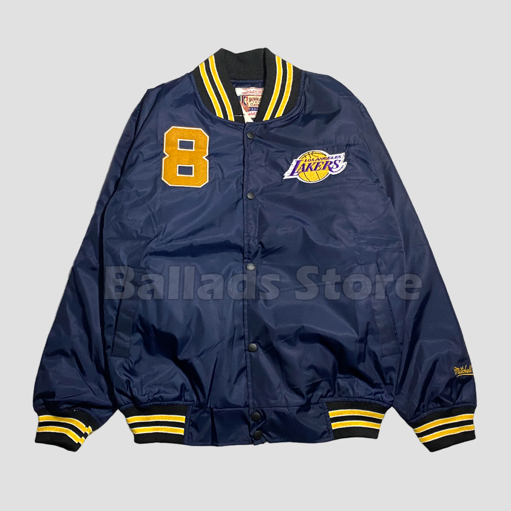 Jaket Varsity Baseball Lakers 8 Navy Tm Nba Pria Wanita Varsity Jacket Vintage Baseball