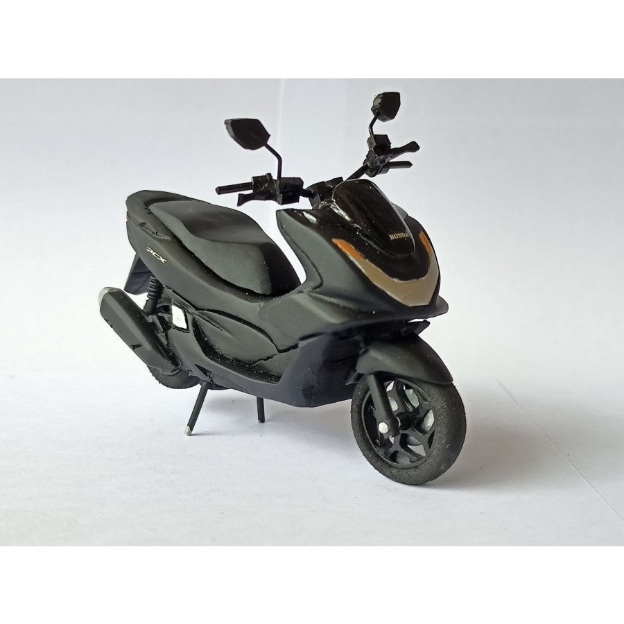 Diecast Miniatur Motor Honda PCX 160 hitam mainan koleksi skala 18