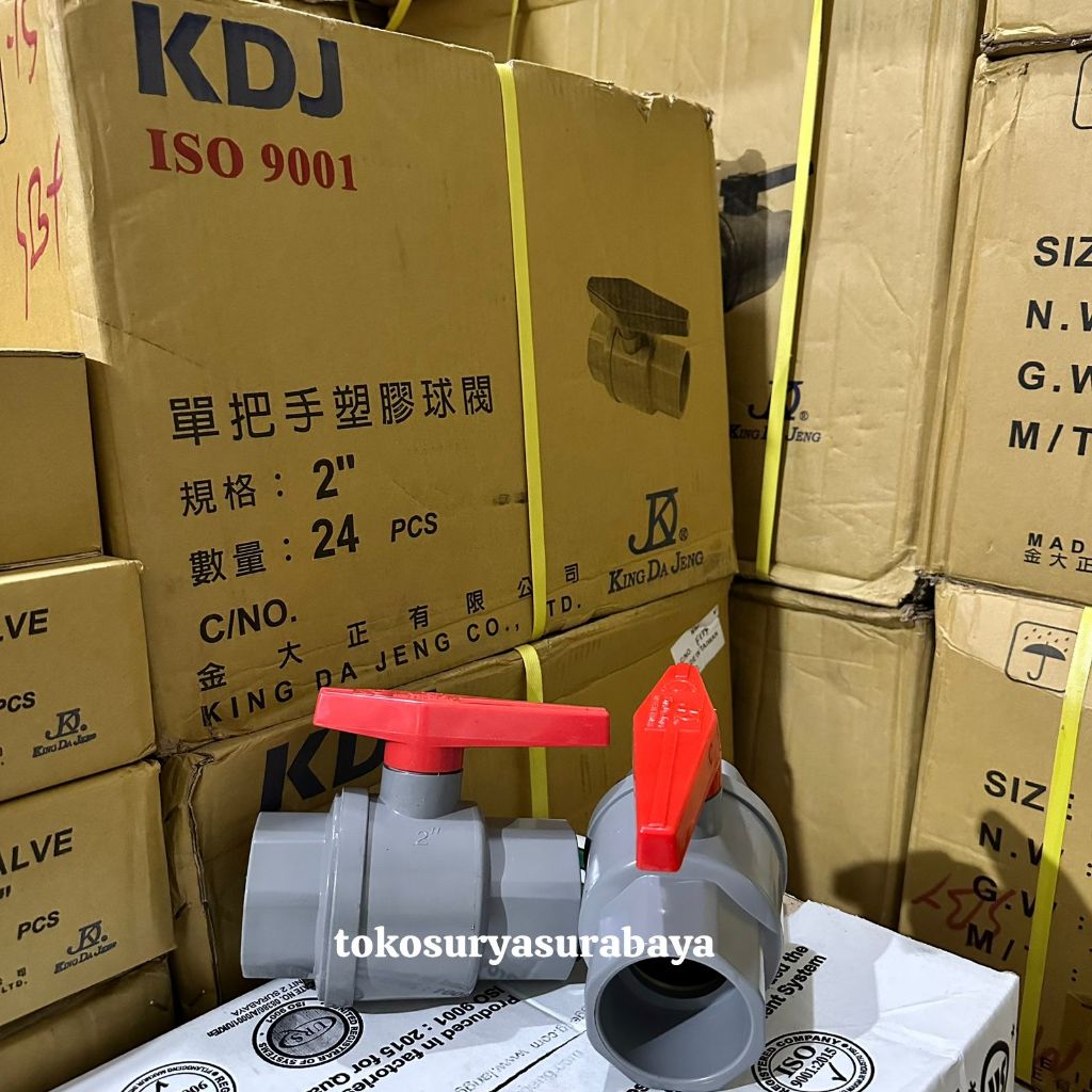KDJ ball valve 2" stop kran 2" gate valve 2" stop keran pvc 2"