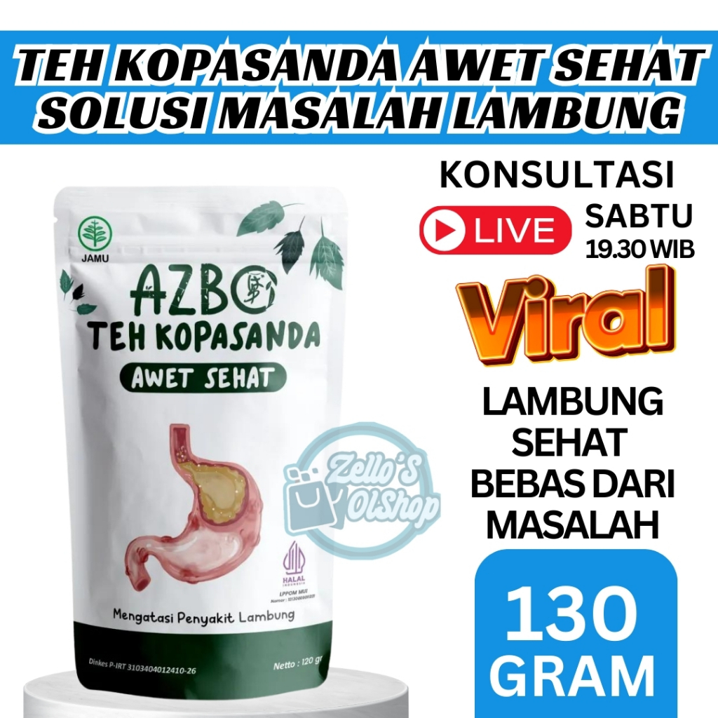 

AZBO TEH KOPASANDA AMPUH TERBUKTI VIRAL UNTUK KESEHATAN - MAAG - GERD DAN MASALAH LAMBUNG LAINNYA