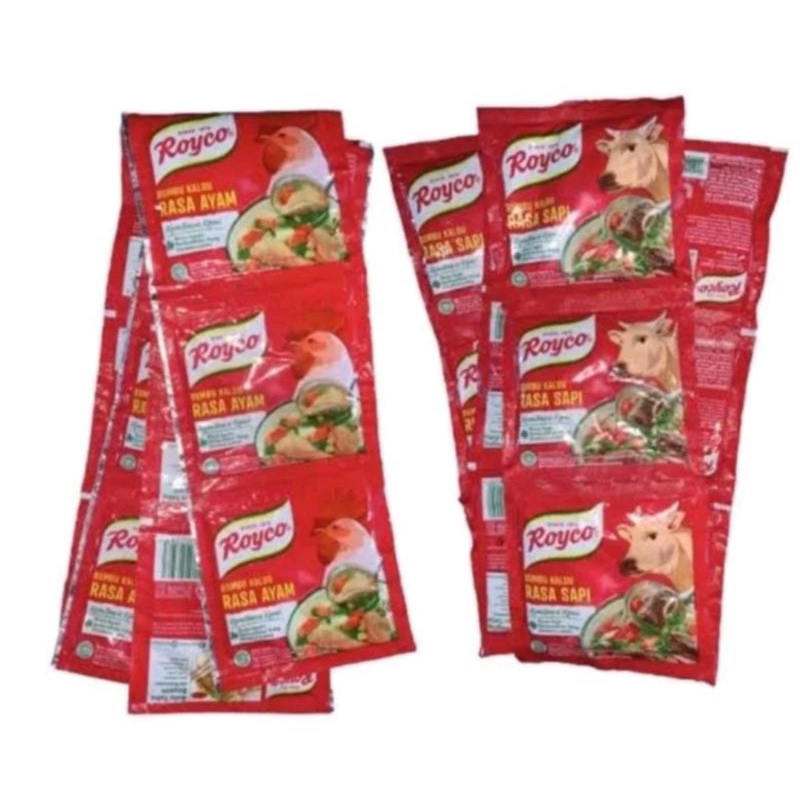 

ROYCO 8G BUMBU KALDU RASA AYAM DAN SAPI 1 RENTENG ISI 12 PCS