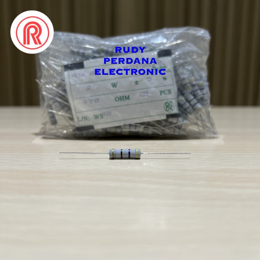 RESISTOR 2 WATT 2W 5% 5 PERSEN 470OHM 470 OHM 470Ω 470R