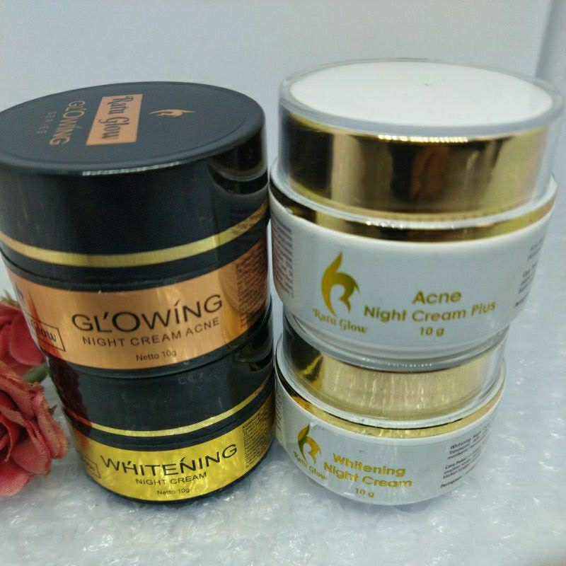 RATU GLOW NIGHT CREAM REGULER / PLATINUM KRIM MALAM BRIGHTENING ACNE