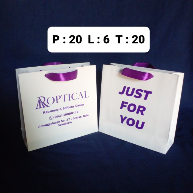 

PAPERBAG IVORY GLOSSY PUTIH / CUSTOM SIZE
