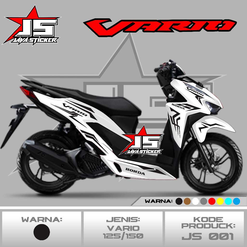 Cutting Sticker Vario - Aksesoris Motor Cuting Honda Vario 125 & 150 Skotlet Stiker Striping Lis Var