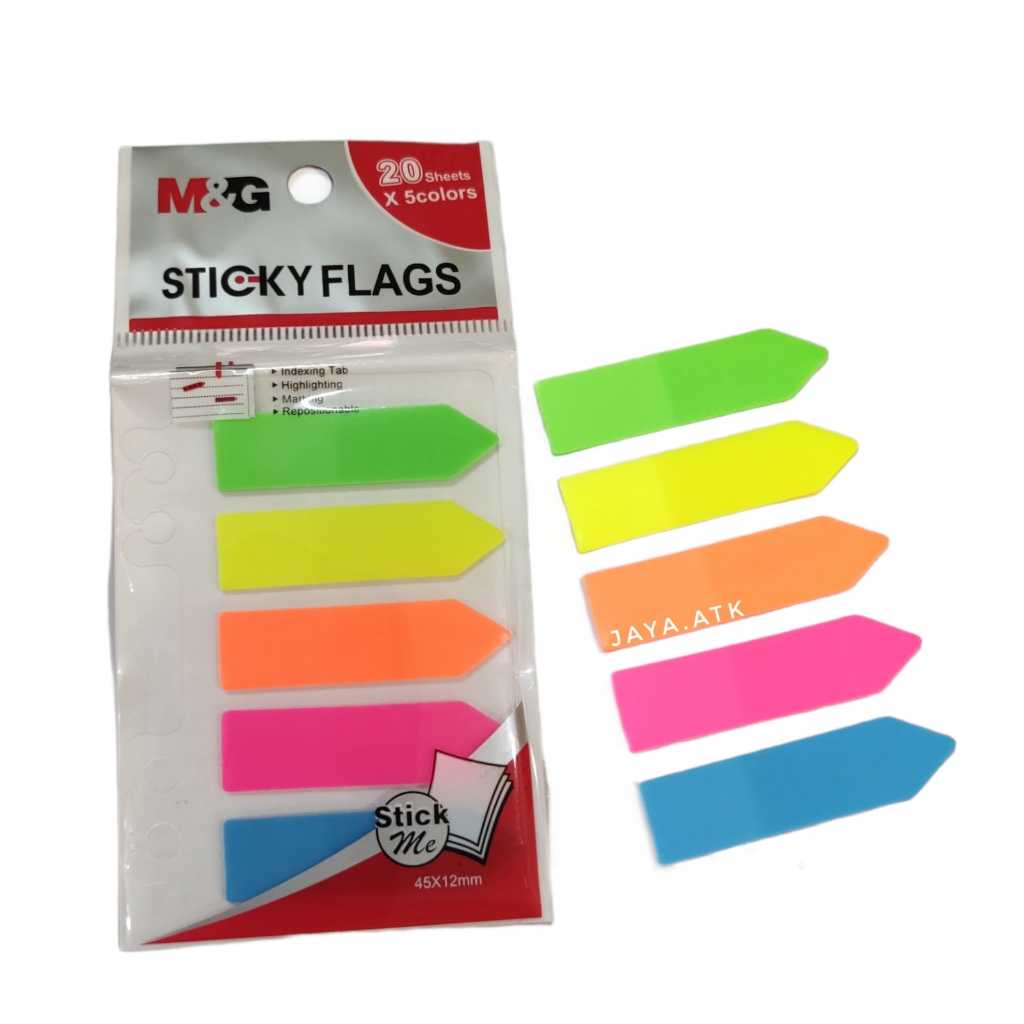 

STICKY NOTES PANAH 5 WARNA INDEX PEMBATAS PLASTIK 100 LBR PAGE MARKER M&G YS-99