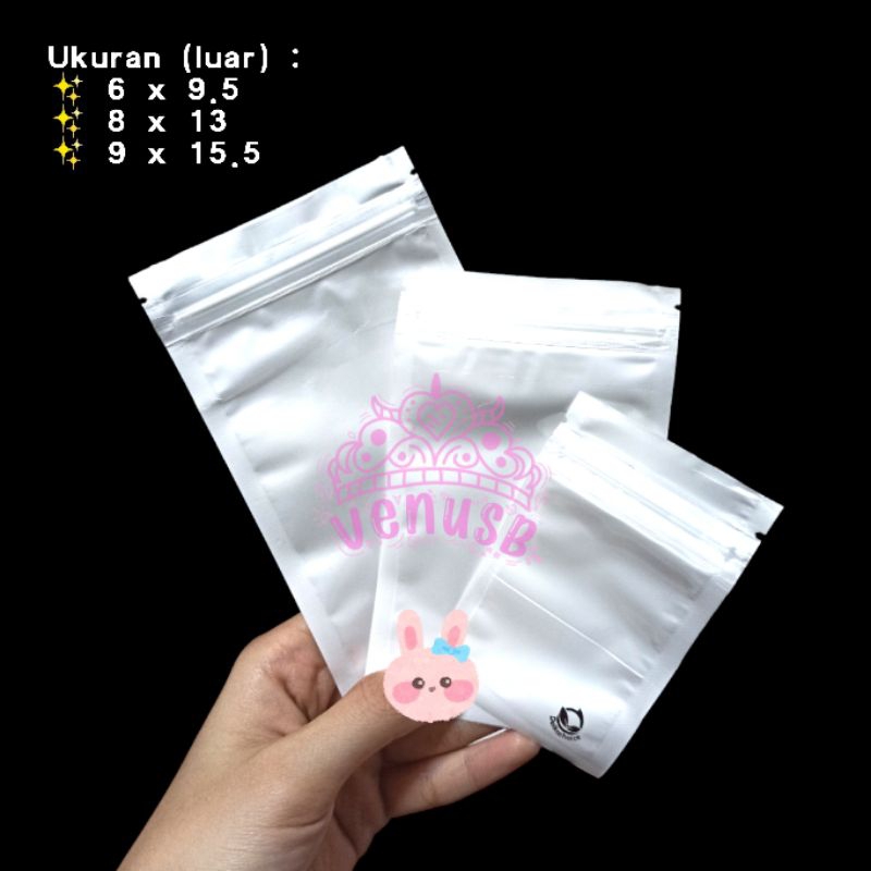 

4 pcs PLASTIK ZIP LOCK (Belakang Putih)