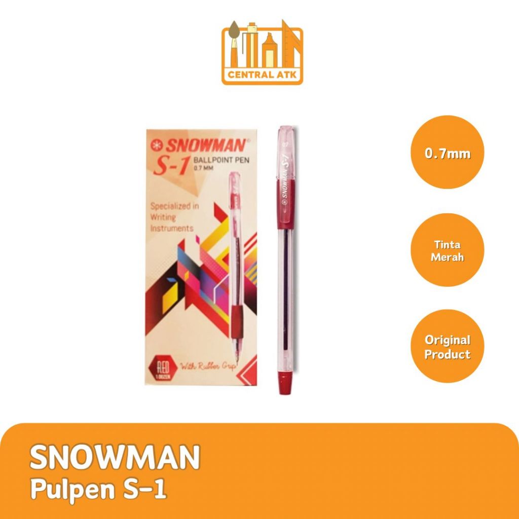 

BALLPOINT / BOLPEN / PULPEN SNOWMAN S-1 0.7 (1 PCS)