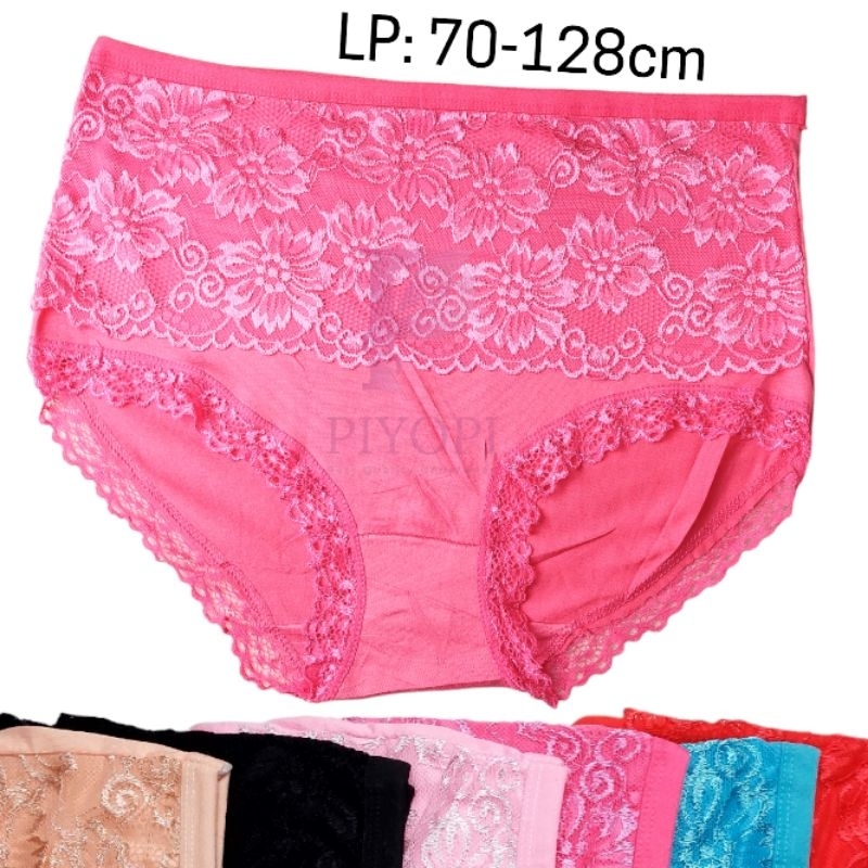 Celana Dalam Wanita Renda Brukat Lace Bunga Fit to XXL | CD Wanita Jumbo XXL Brukat Renda