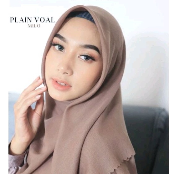 Hijab Segiempat Polos Plain Voal Scarf by WNJ
