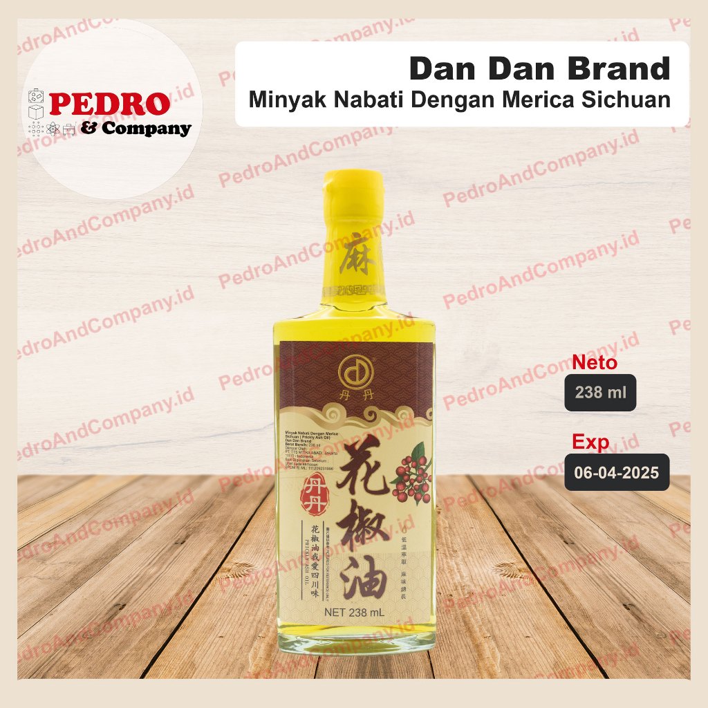 

Dan Dan brand prickly ash oil 238 ml minyak nabati merica cabe sichuan