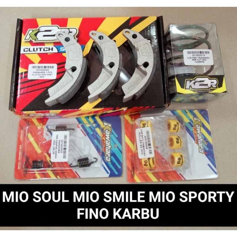 PAKETAN KIRIAN UPGRADE PERFORMA KAWAHARA KAMPAS GANDA KEVLAR PER CVT RACING ROLLER RACING PER SENTRI