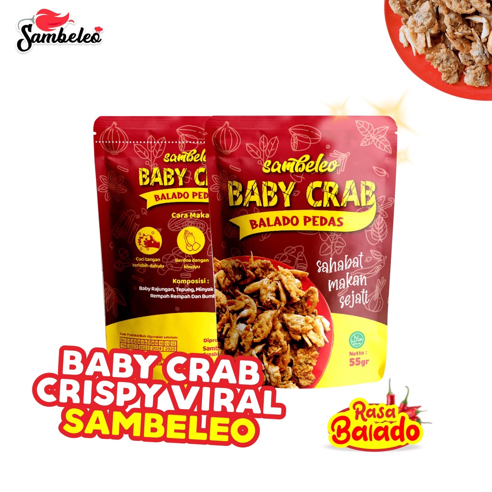 

Re4dy BABY CRAB CRISPY BEST SELLER IZIN PIRT HALAL BABY RAJUNGAN KEPITING KRIUK CAMILAN SEAFOOD SNACK Raih Diskon