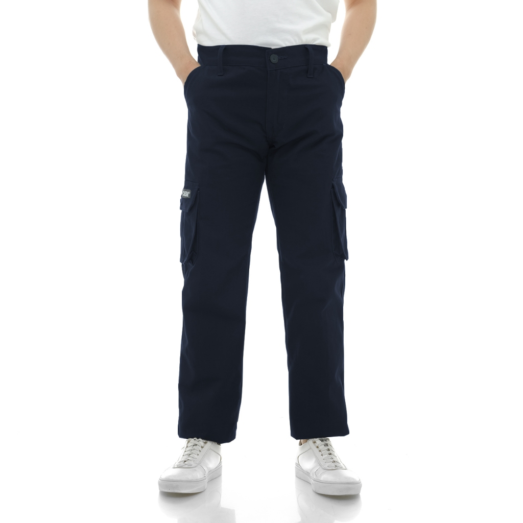 Caesno - Celana Panjang Pria Cargo - Celana Kargo PDL Premium - Navy
