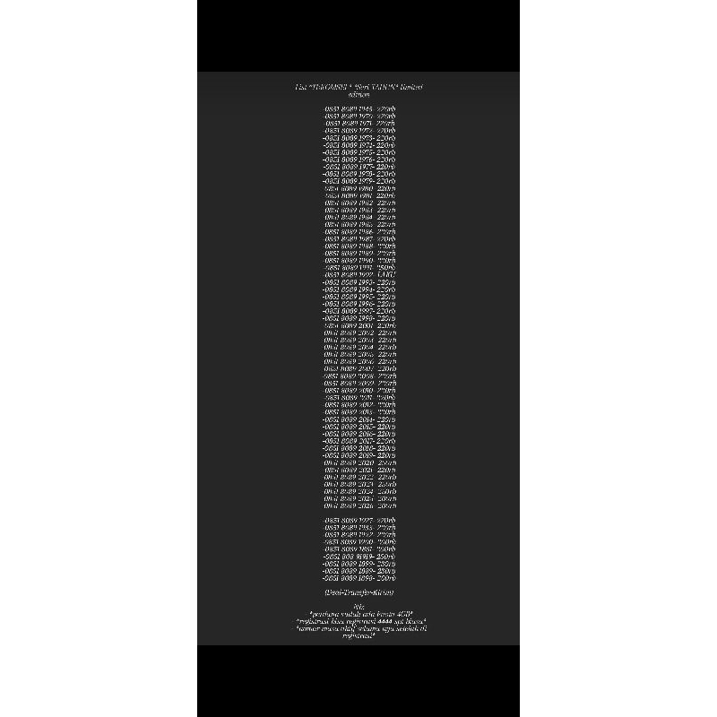 perdana telkomsel seri tahun