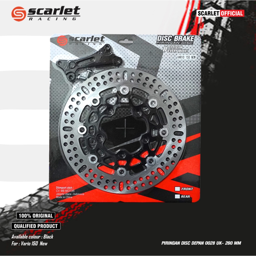 Scarlet Racing - Piringan Disc Brake Depan 0028 uk 260 mm