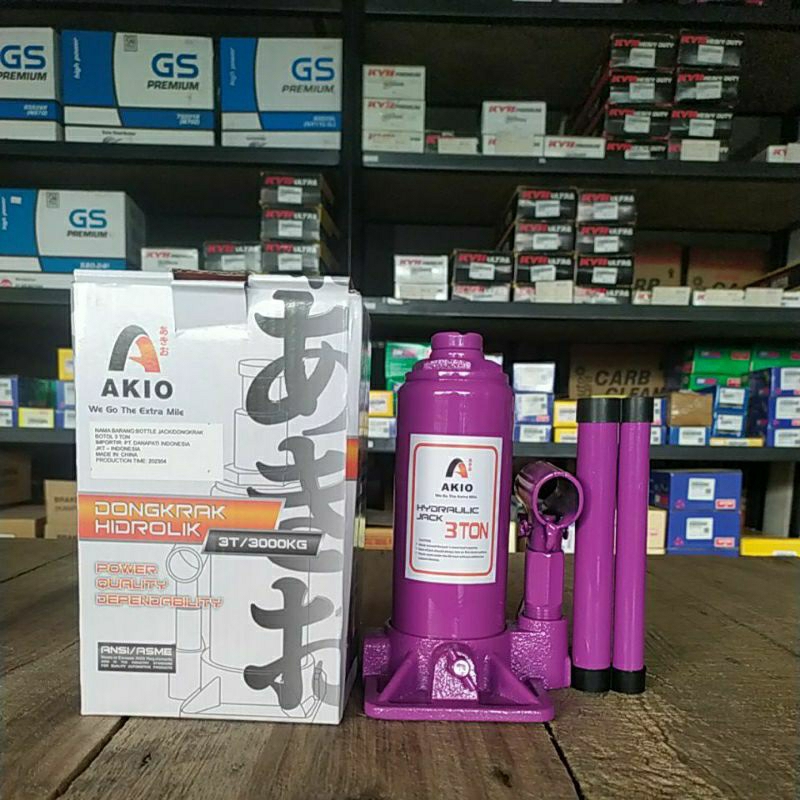 Akio Dongkrak Botol Hidrolik 3 Ton/ 2 Ton Kualitas Bagus