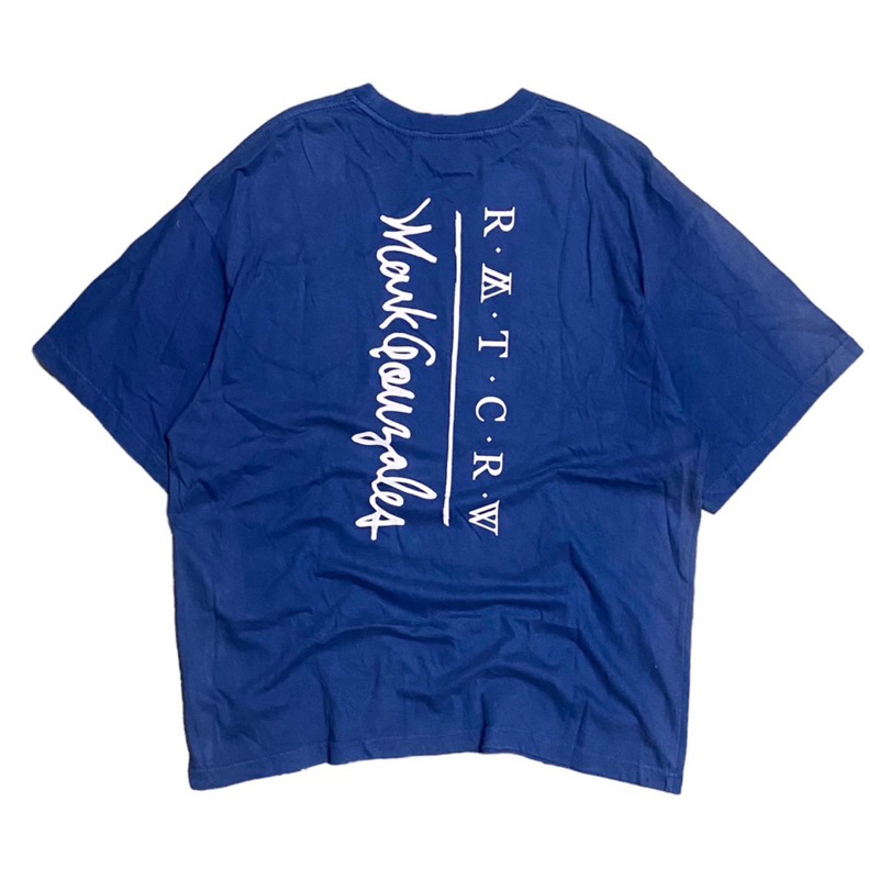 Kaos tshirt Romantic Crown x Mark gonzales backprint navy second