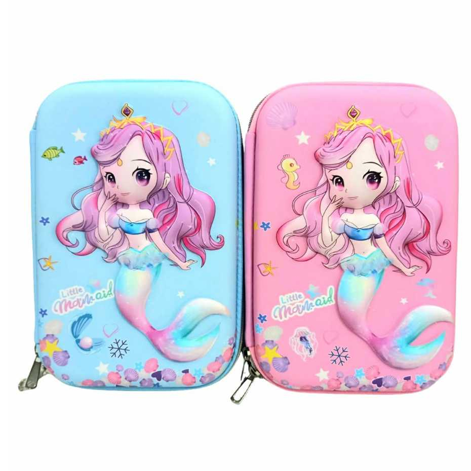 

HenJO BLINGBERRY Kotak Pensil 3D Timbul Mermaid Kekinian Tempat Pensil 3D Mermaid Dosgrip Anak Kado
