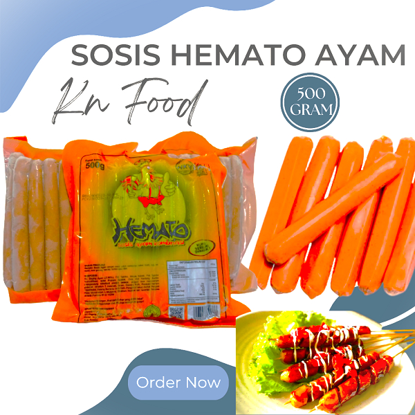 

Sosis Ayam Hemato ( 500 gr) Isi 15 pcs / Sosis Ayam Hemato