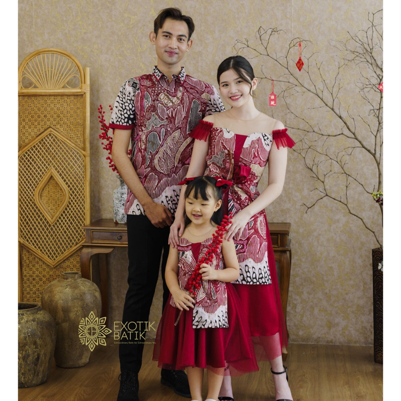 Xing Fu Batik Couple / batik family / batik imlek / batik set dan Kemeja