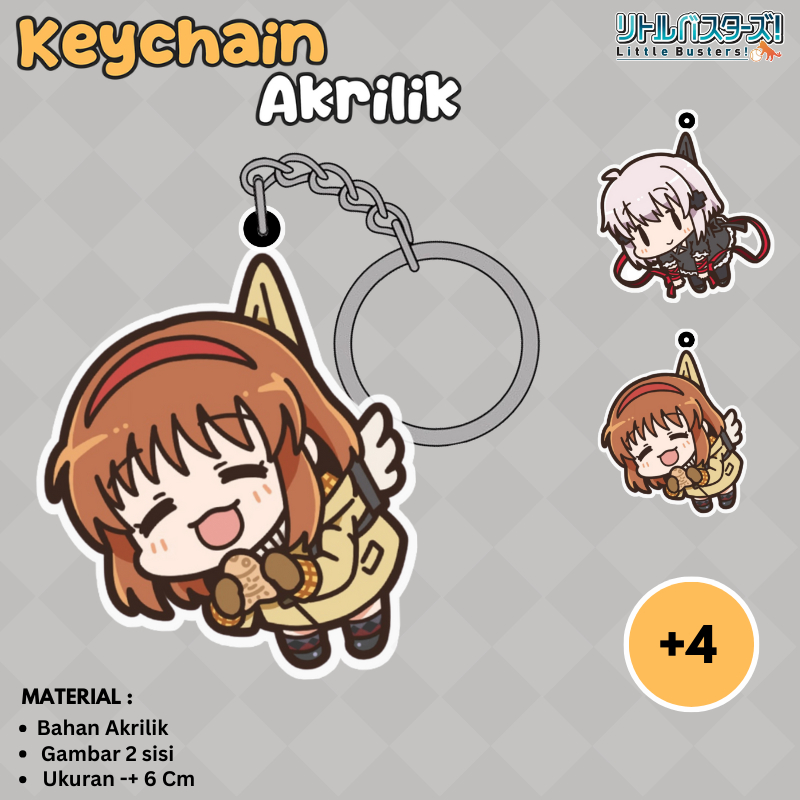 [Litle Busters] Gantungan kunci & strap hp full akrilik versi Clannad nagisa karakter anime little b