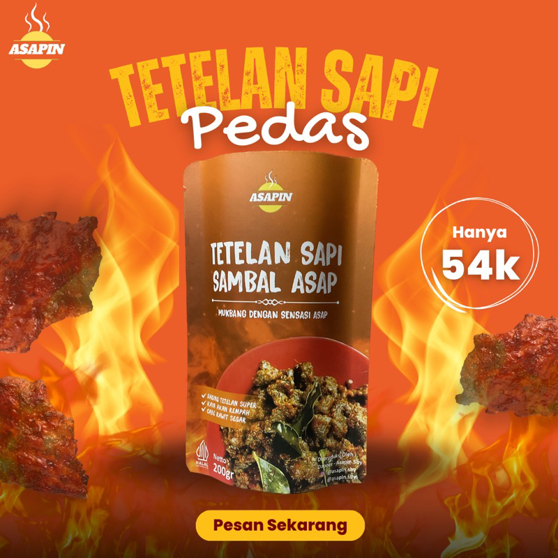 

SAMBAL PEDAS DAGING ASAPIN (200g) / Sambal Asap / Tetelan Sapi