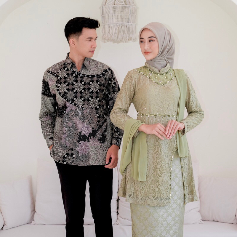 Kebaya Alana Couple Sage | Kebaya Wisuda Kebaya Lamaran Kebaya Modern [deyra.official]