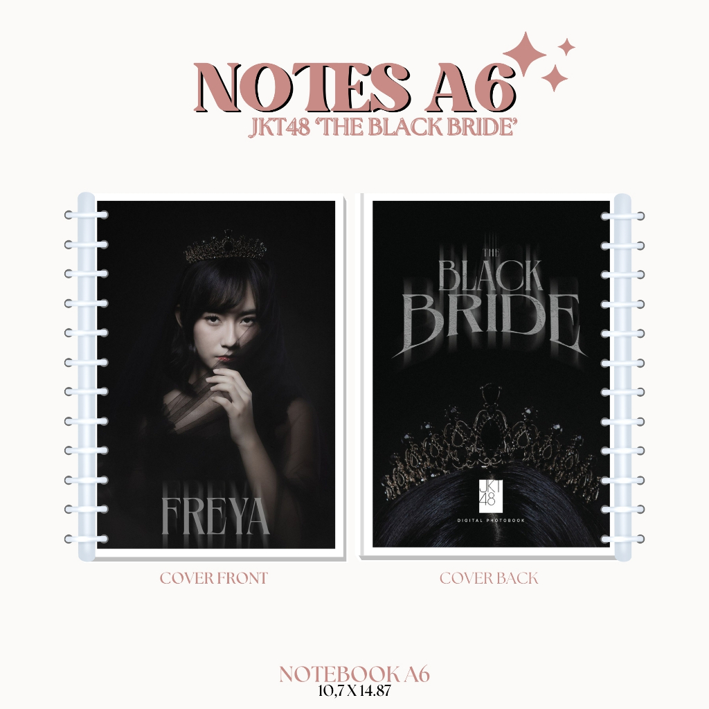 

A6 NOTES JKT48 THE BLACK BRIDE (ISI 40 HVS + COVER LAMINASI 2 SISI) BUKU NOTE NOTEBOOK JPOP IDOL UNOFFICIAL ADEL ALYA AMANDA ANINDYA ASHEL CALLIE CATHY CHELSEA CHIKA CHIRSTY CYNTHIA DAISY DANELLA ELI ELIN ELLA FENI FIONY FLORA FREYA GENDIS READY STOCK !