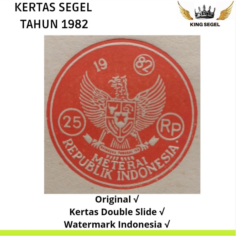 

Kertas Segel Tahun 1982 Double Asli