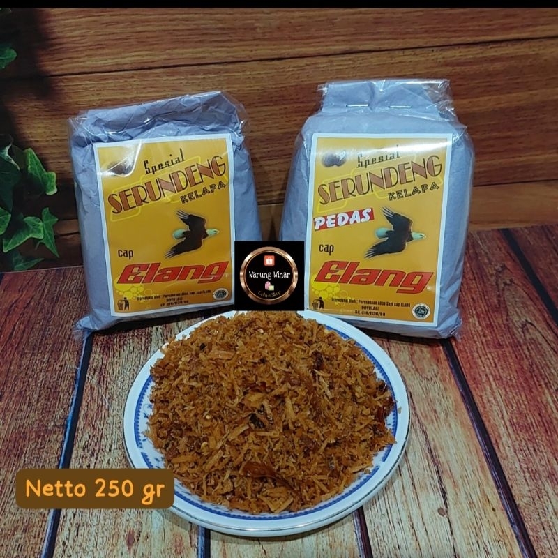 

Serundeng kelapa Spesial Elang Boyolali berat 250 gr