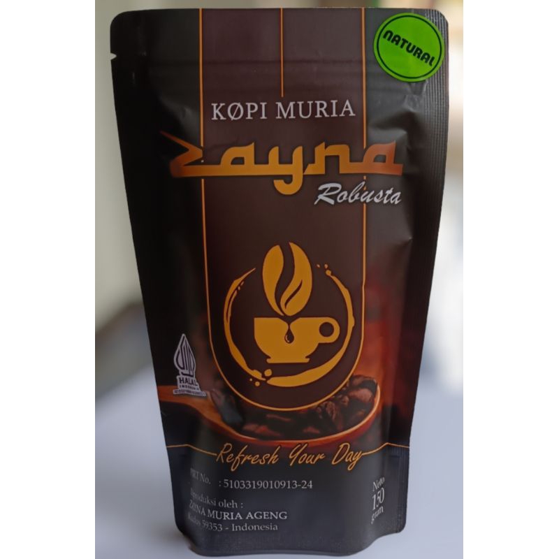 

Kopi Muria Zayna Robusta Natural 150 gram