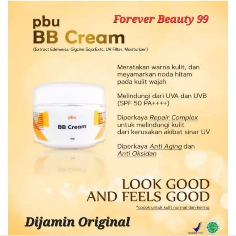 PBU BB cream - bb krim SPF 50 - BPOM