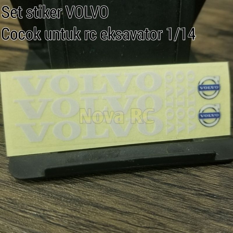 Set stiker volvo untuk kendaraan kontruksi 1/14 rc eksavator