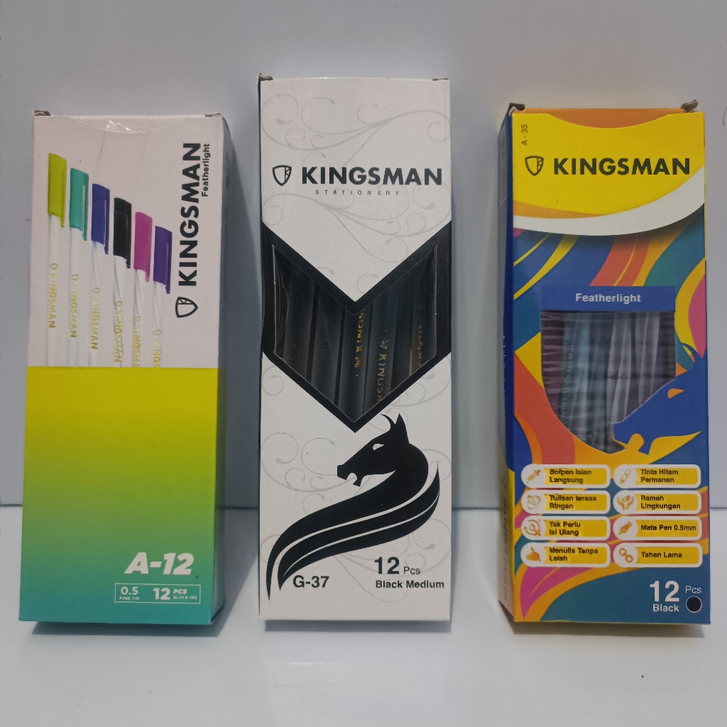 

Kingsman Pulpen Tinta Hitam isi 12 Pcs