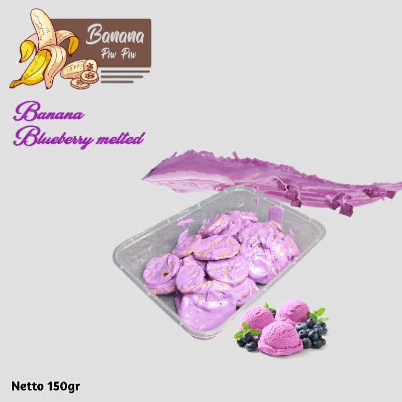 

Keripik Pisang Blueberry Lumer Premium 500 ml - Premium Melted