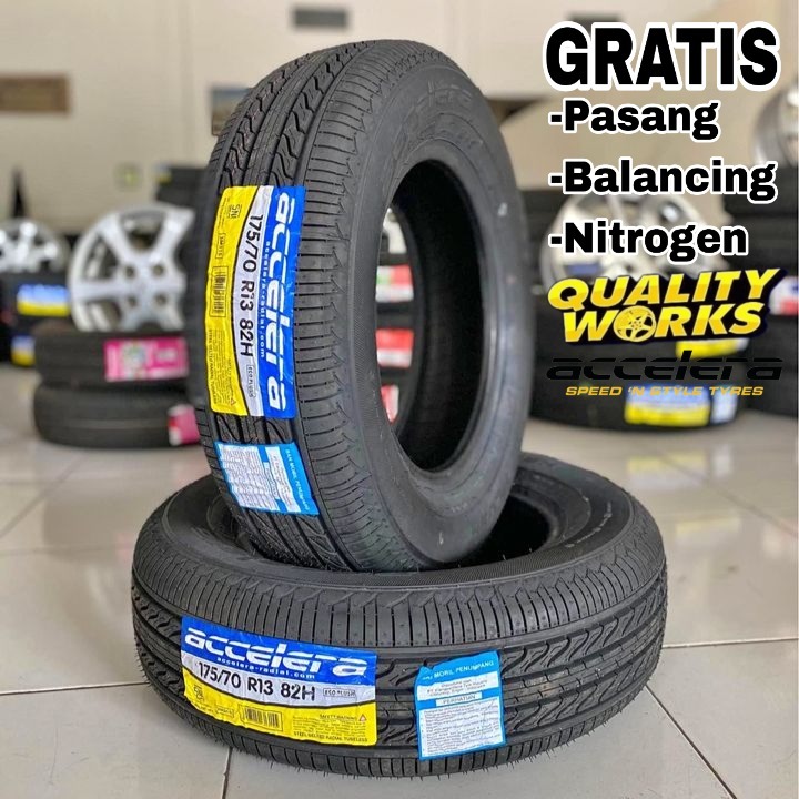 Ban mobil ukuran standar Esspas Carry ring 13 175/70 R13 Accelera Ecoplush bukan dunlop