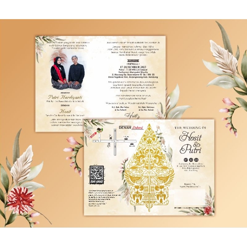 Undangan pernikahan khitanan ngunduh mantu