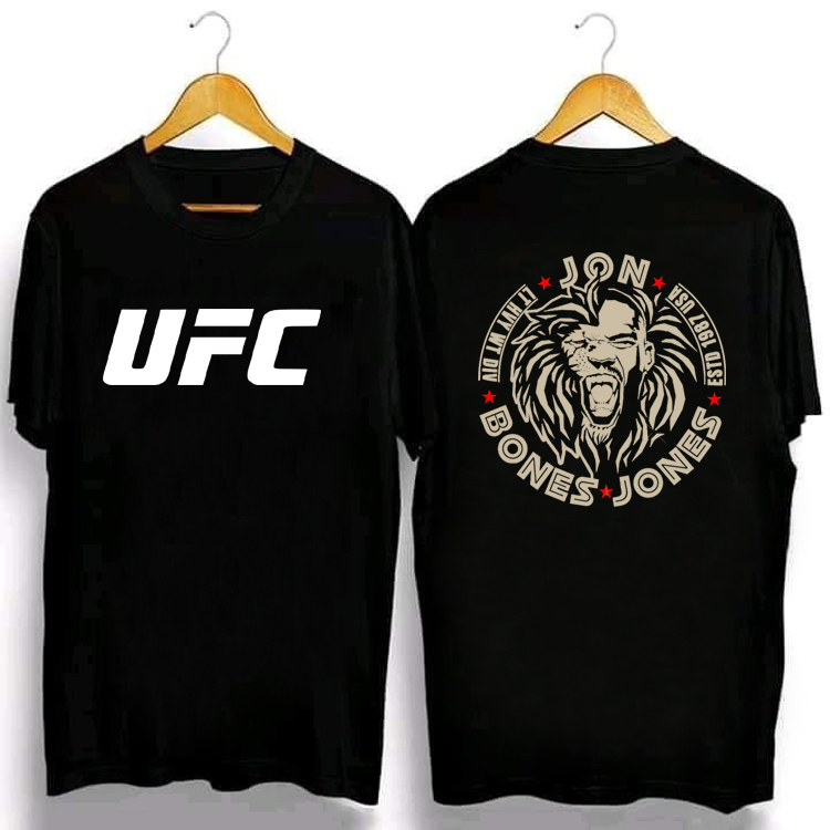Kaos UFC Jon Bones Jones Tshirt Bahan 100% Katun Casual Fashionable T-SHIRT