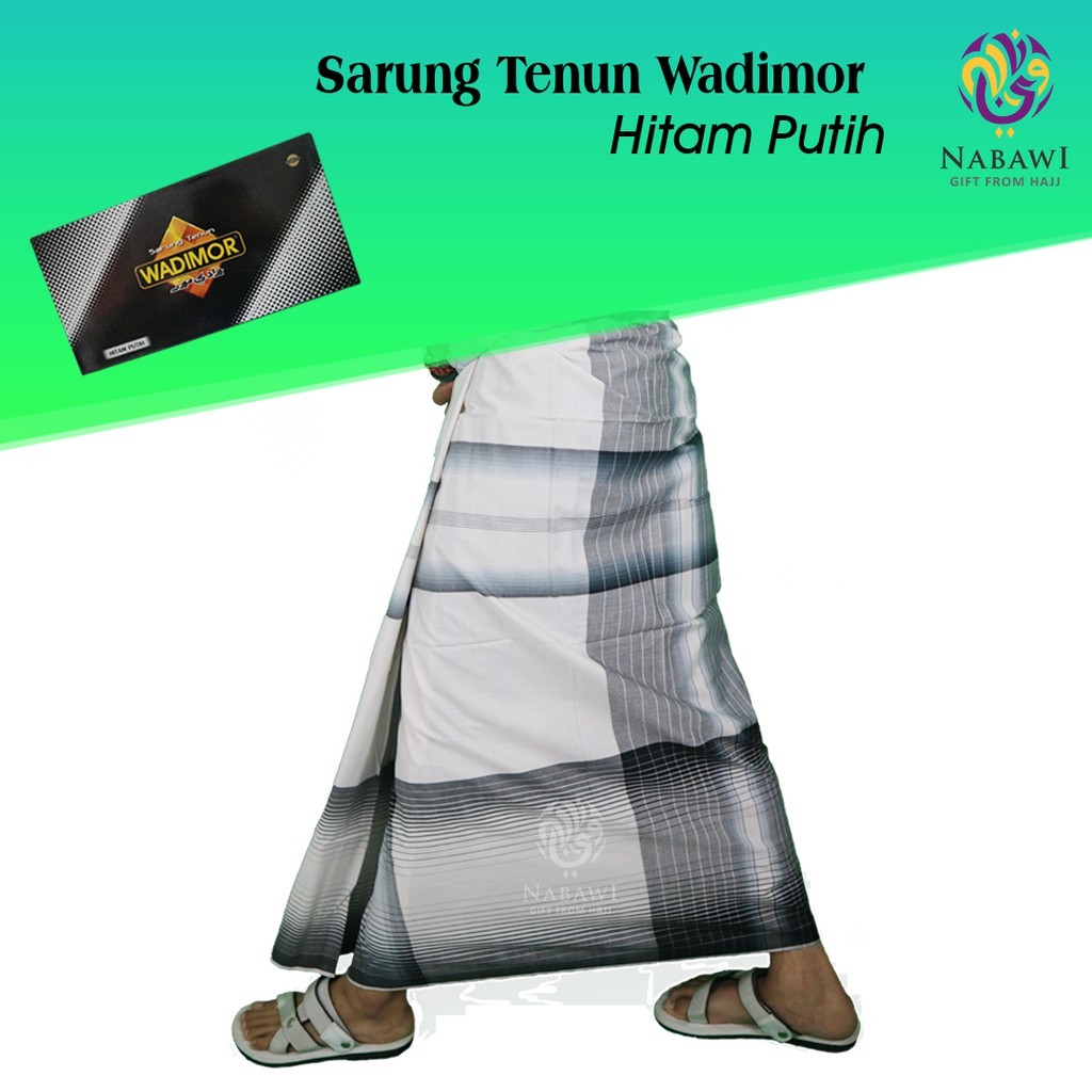 Sarung Wadimor Hitam Putih Sarung Tenun Ukuran Dewasa Souvenir Tahlilan Tasyakuran