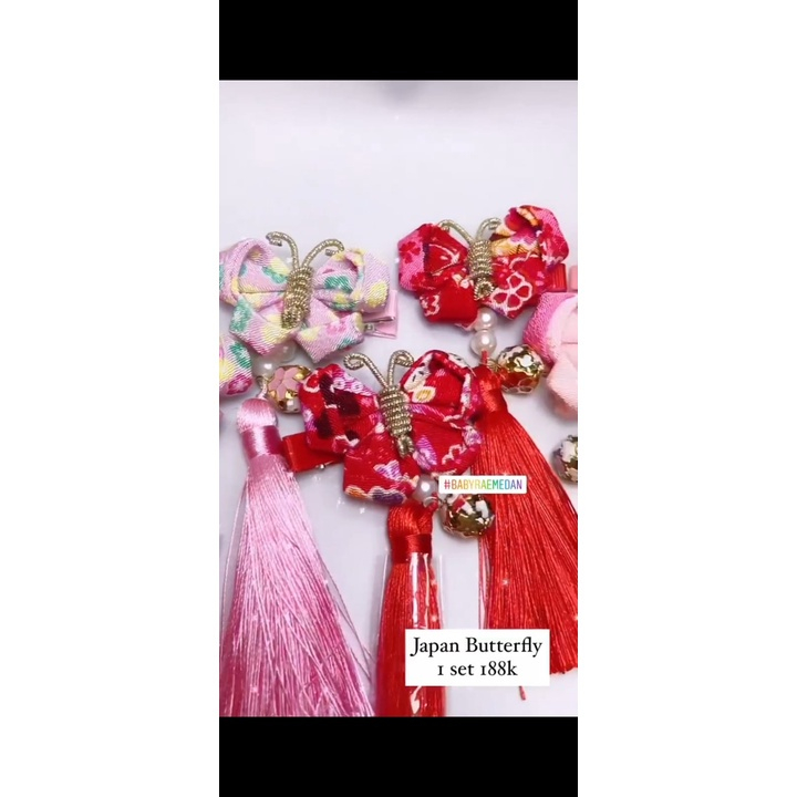 PITA JAPAN BUTTERFLY | JEPITAN RAMBUT |AKSESORIS RAMBUT | PITA RAMBUT HANDMADE | PITA RAMBUT ANAK PE