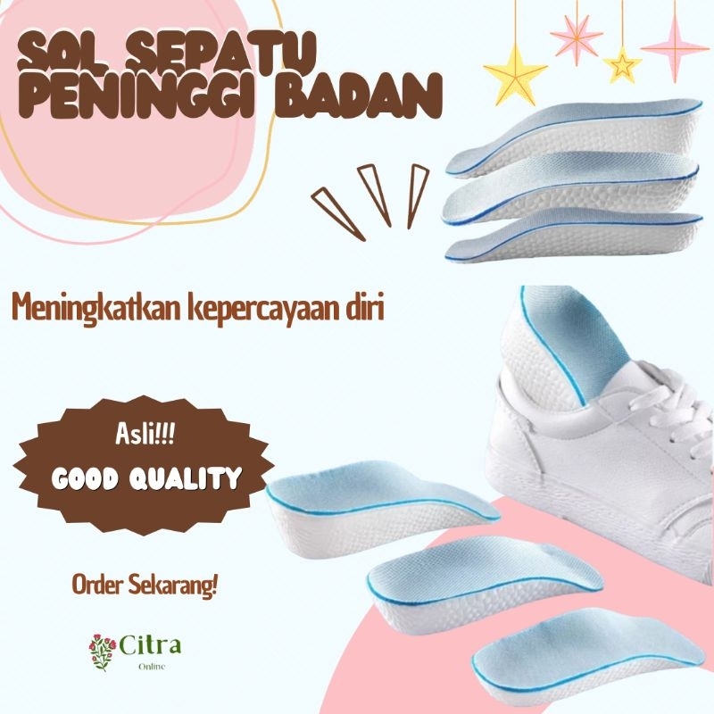 SOL SEPATU HAK TINGGI INSOLE ALAS SEPATU PENAMBAH TINGGI PENINGGI BADAN