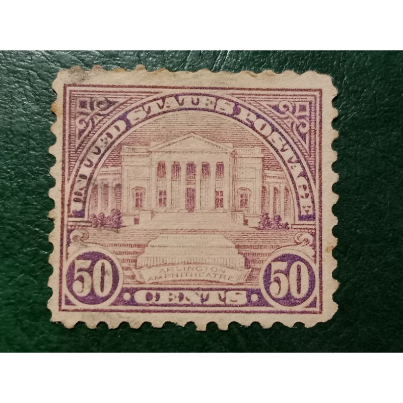 Prangko USA 50 Cents Arlington Amphitheater Tahun 1922 Used