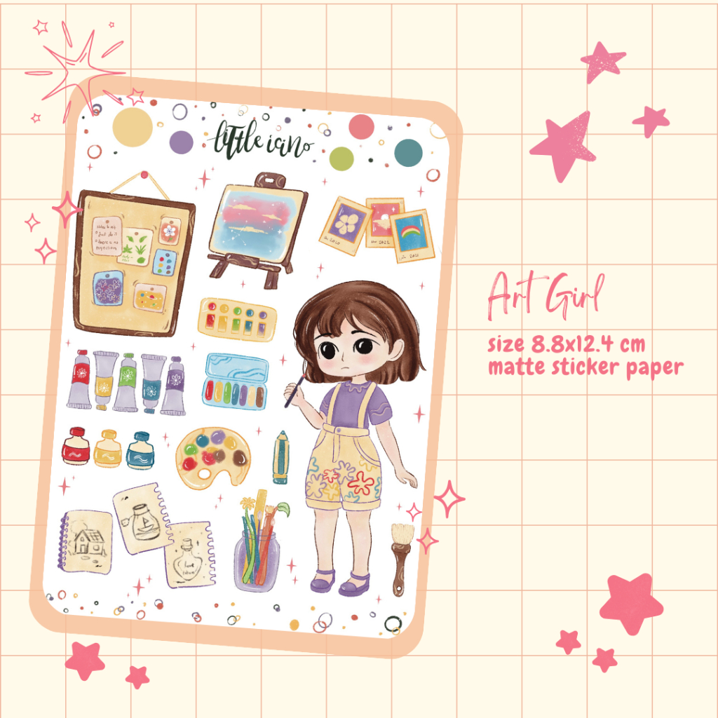 

Sticker Art Girl untuk planner dan journal| DSH030