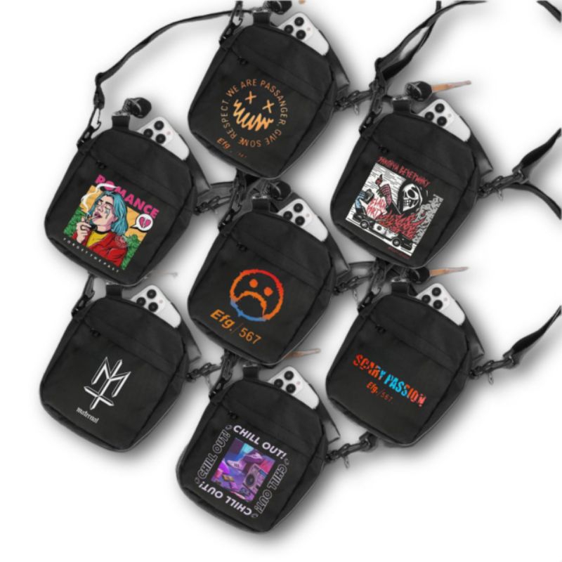 Tas Selempang Distro Tas Sling Bag Mini Waterproof Pria