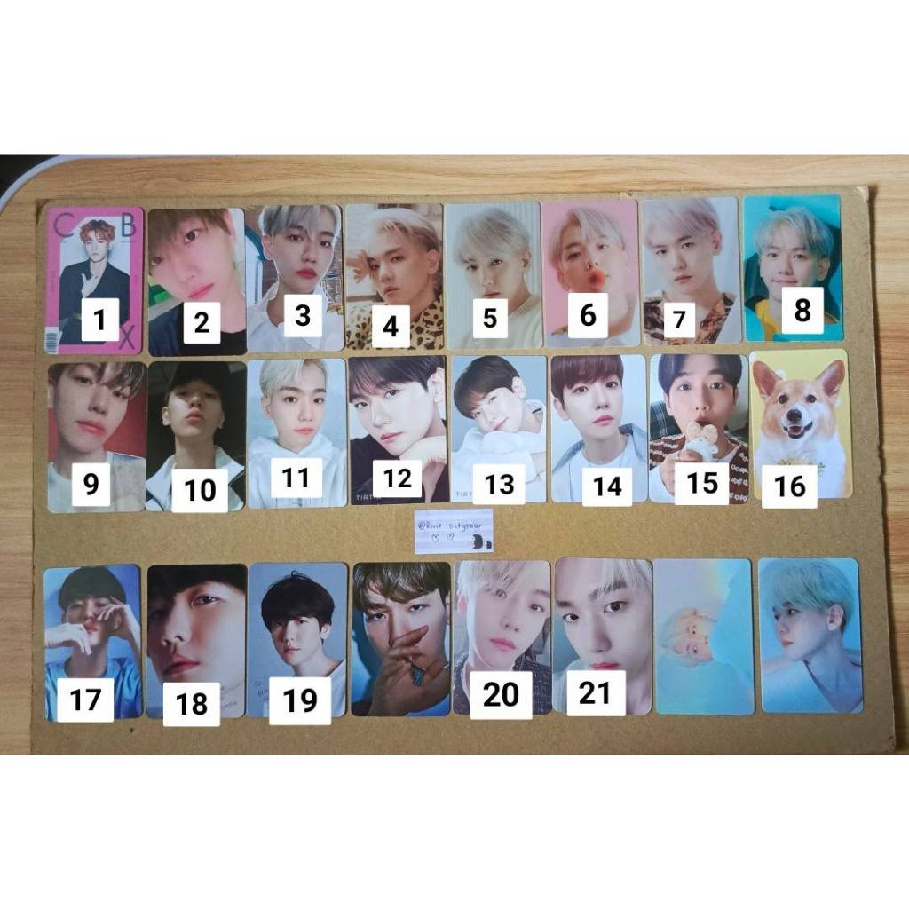 Photocard PC EXO Official Baekhyun Bambi Kihno Candy Tirtir Teolaegi Prive CC Japan