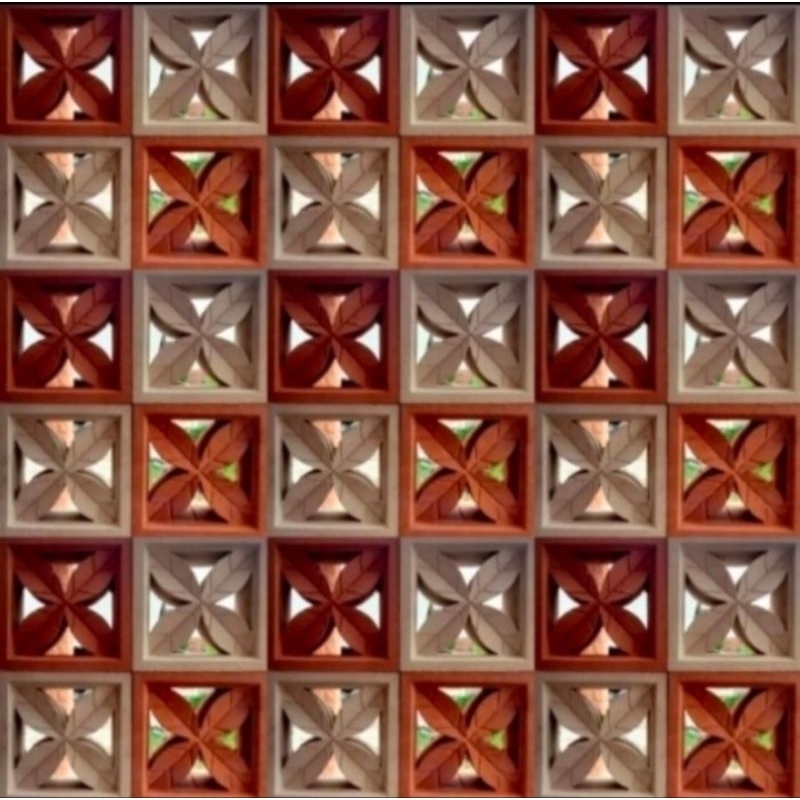 Roster beton/Loster minimalis motif daun jambu