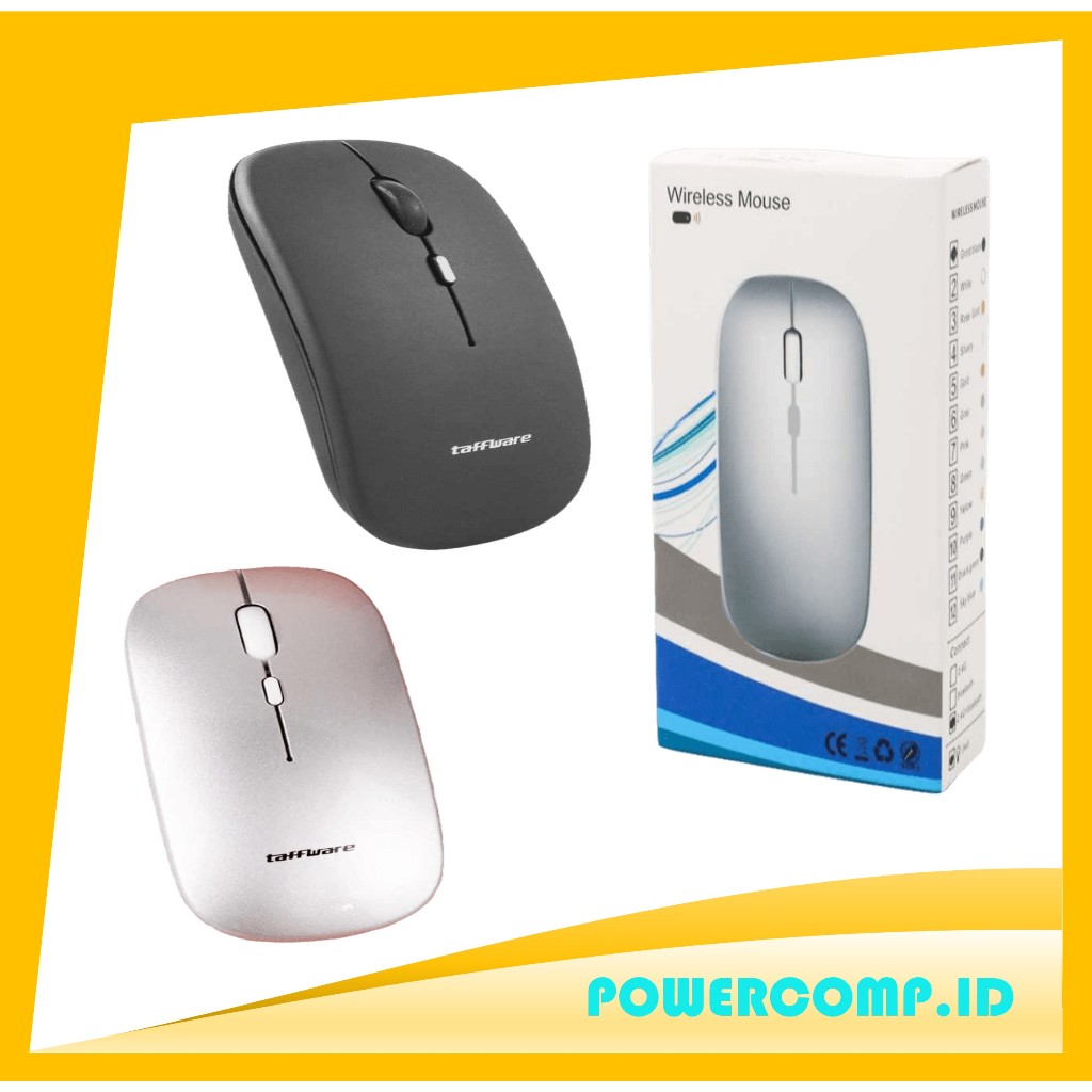 Taffware M8120G Mouse Bluetooth 5.2 & Wireless 2.4G Rechargeable Mouse Rechargeable Bluetooth Mouse 