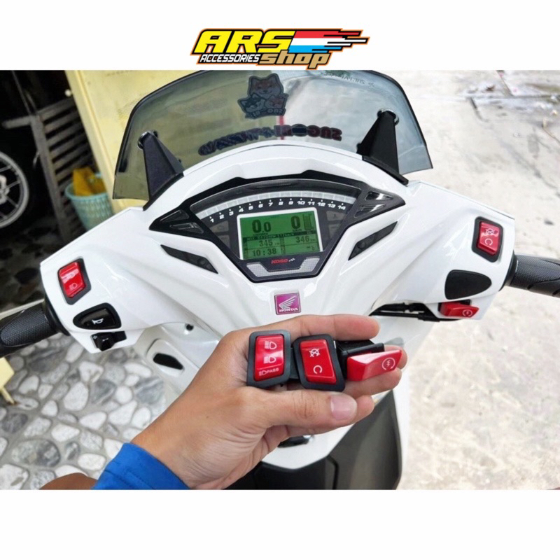 SEPAKET Saklar warna Vietnam Saklar Idling stop system + saklar starter + beam emerah Vietnam Honda 